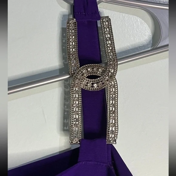 Solar - Womens Dressy Purple Rhinestone top - Picture 7 of 11